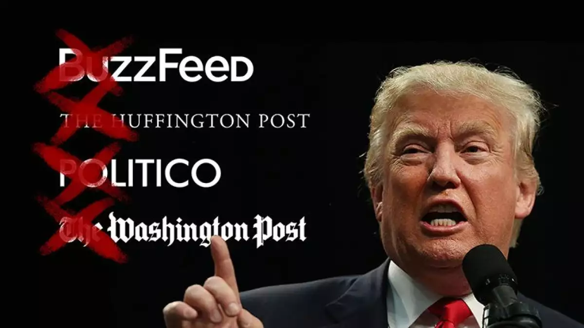 La lista negra de organizaciones de noticias de Donald Trump está en aumento.