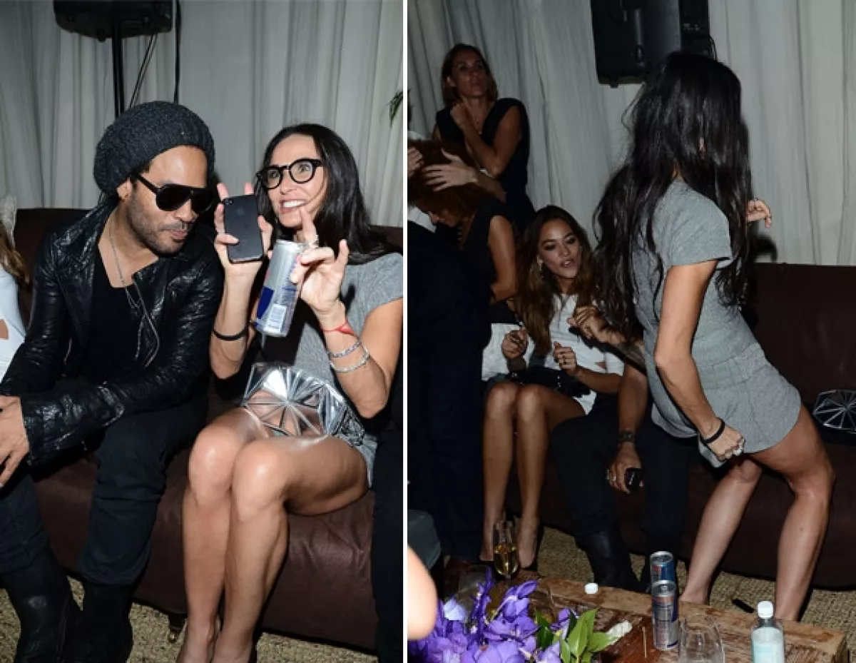 Demi uso un vestido tan corto que tuvo que cuidarse de no enseñar de más.