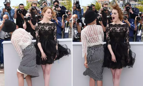 Tanto Emma como Parker Posey sufrieron ciertos accidentes de vestuario, en su paso por la red carpet del festival.