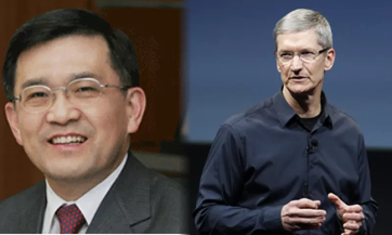 Oh-Hyun Kwon y Tim Cook, los CEO de Samsung y Apple respectivamente. (Foto: Especial)