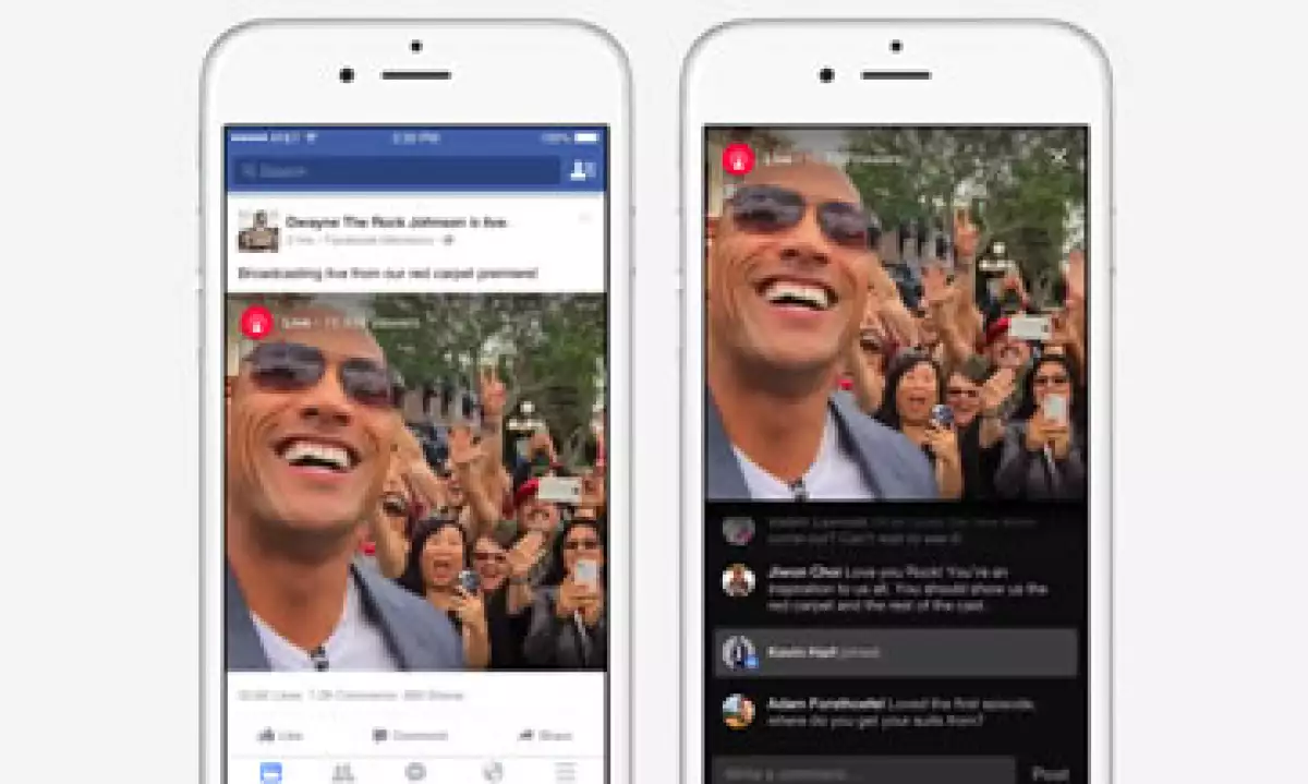 Personalidades como The Rock podrán hacer transmisiones en vivo en Facebook. (Foto: Facebook)