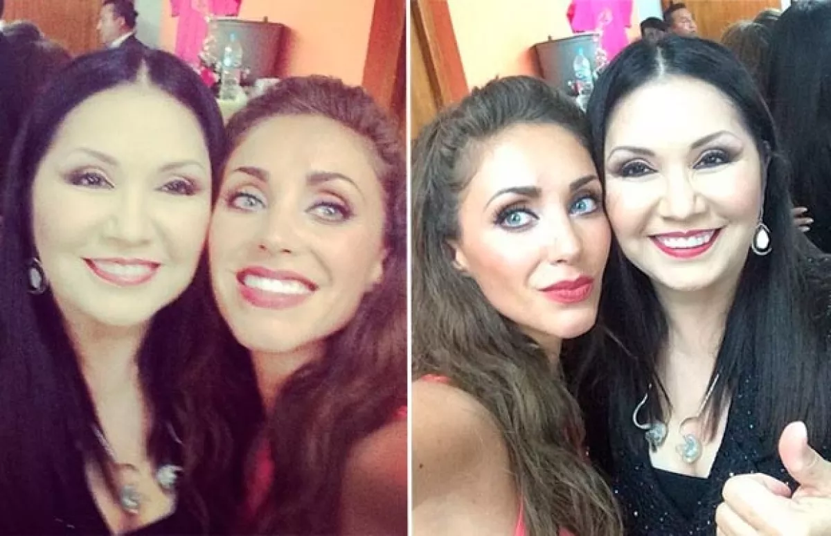 Anahí y Ana Gabriel se fotografiaron juntas y ambas lo presumieron en redes sociales.