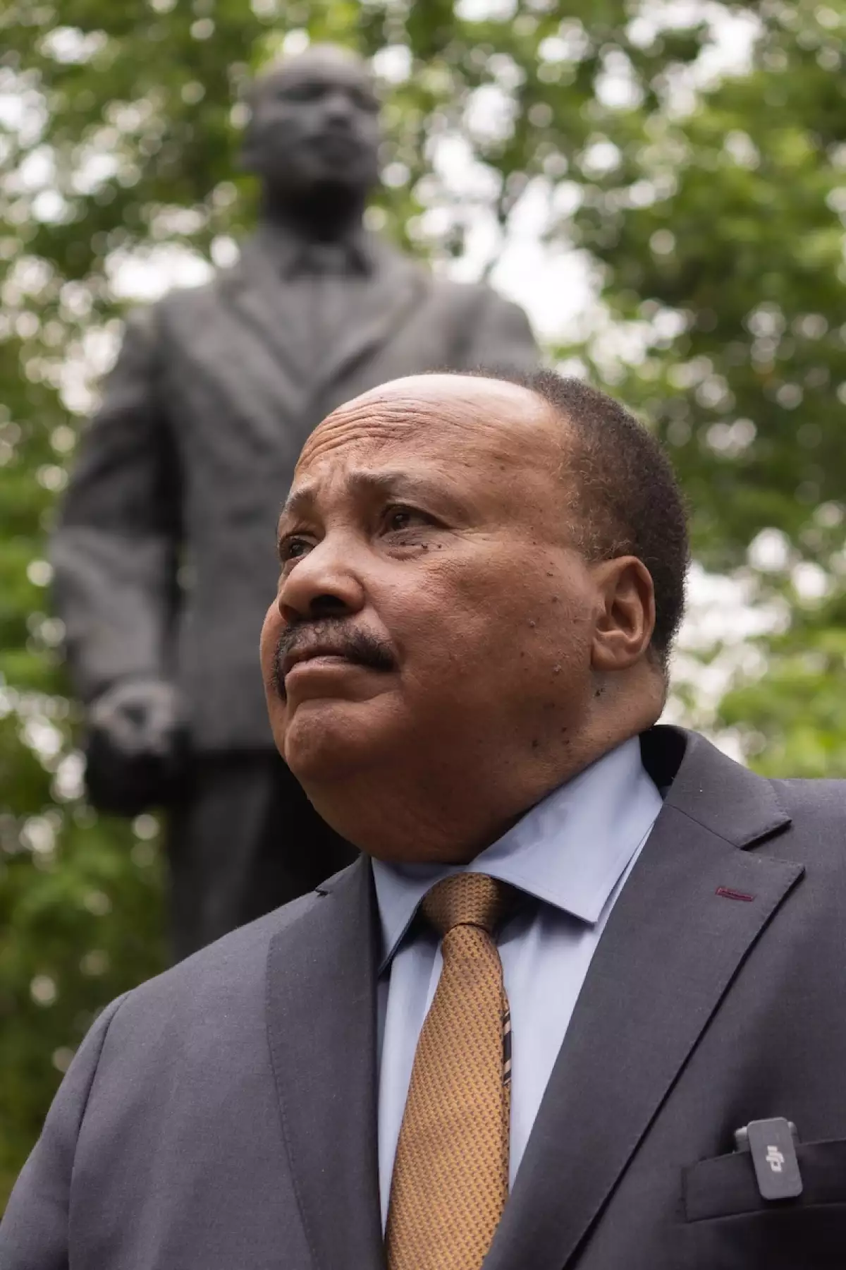 El activista estadounidense Martin Luther King III en el Parque Lincoln de la Ciudad de México