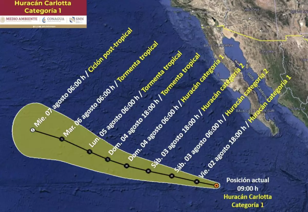 avance-huracan-carlotta-baja-california-sur