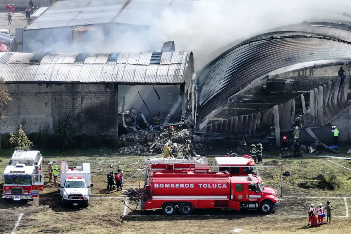 Accidente jet privado Toluca