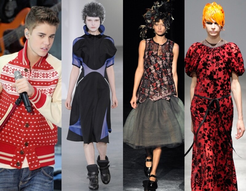 Justin Bieber y modelos usando Junya Watanabe