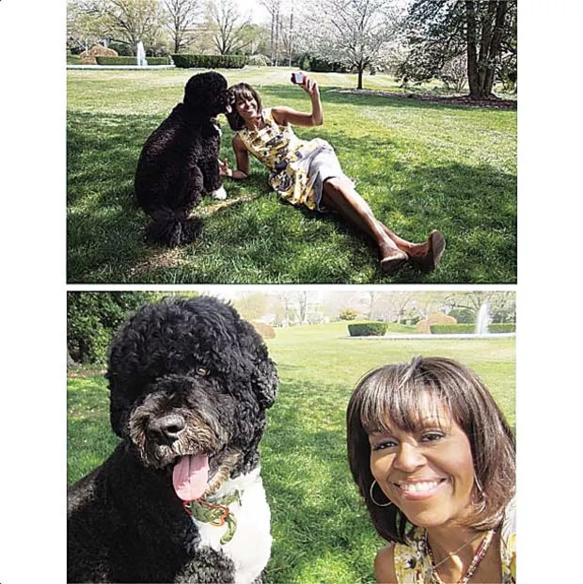Michelle Obama con Bo.