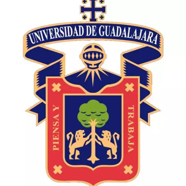 Éste es el escudo de la Universidad de Guadalajara, la cual es dirigida actualmente por el rector Marco Antonio Cortés Guardado.