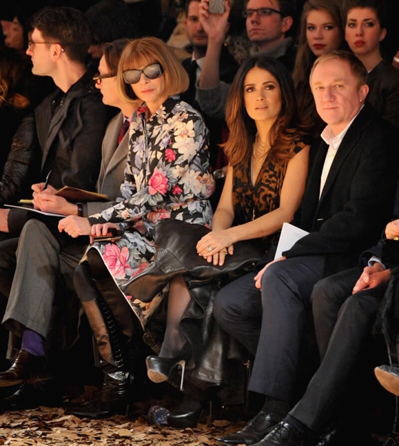 Salma se sentó en primera fila al lado de Anna Wintour.