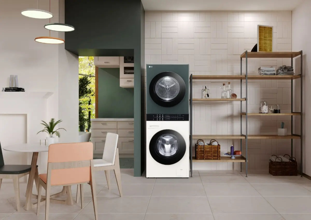 LG WashTower en una casa donde hay poco espacio