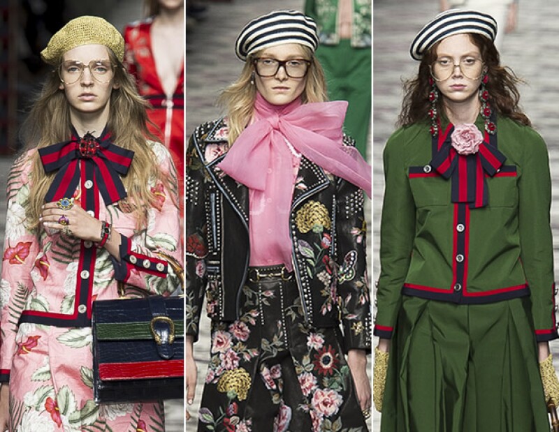 Los moños y los pins fueron el toque final y perfecto a los looks de Gucci.