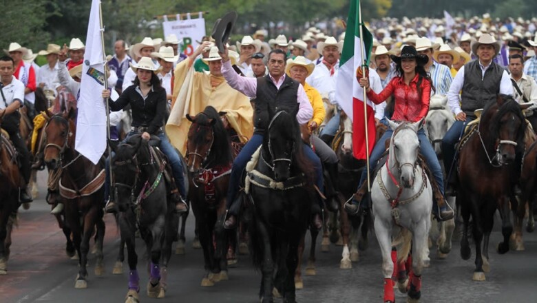 Jaime Rodriguez Calderon cabalgata