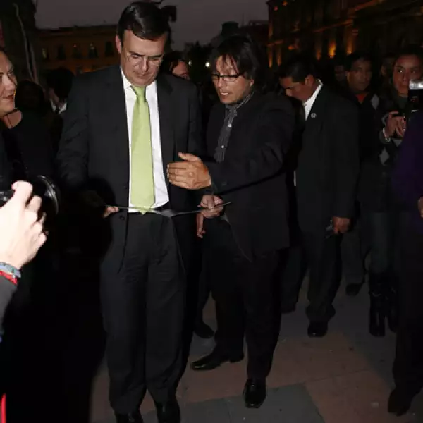 Marcelo Ebrard y Rivelino