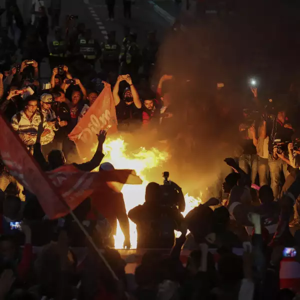 Militantes del Movimiento de los Trabajadores Sin Techo (MTST) protestaron en apoyo de Rousseff.