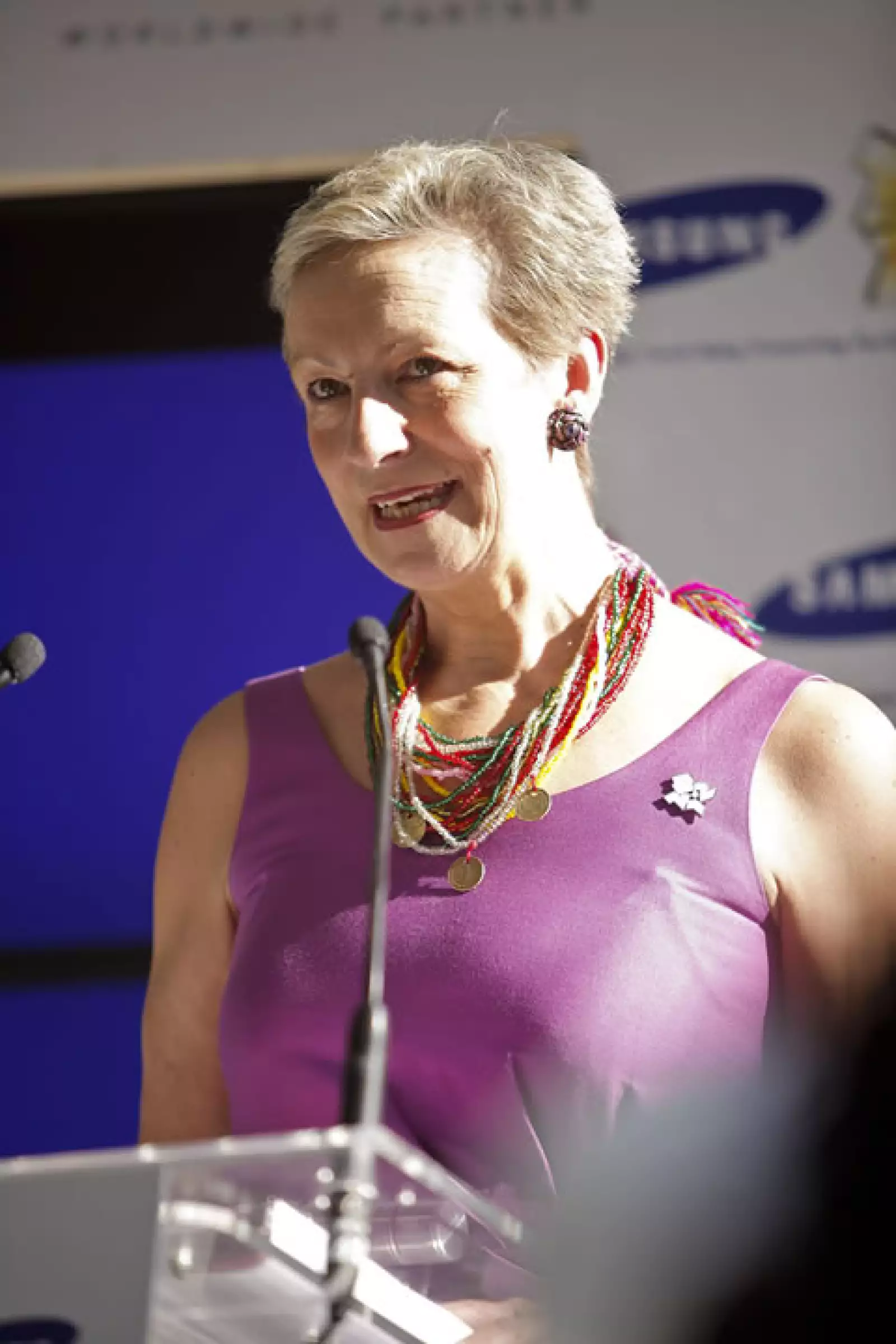 La embajadora británica Judith Macgregor.
