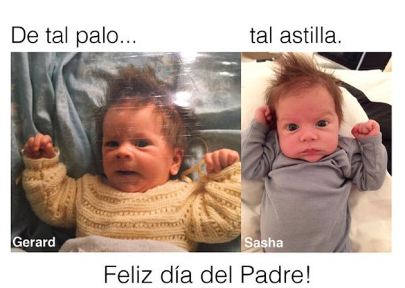 La cantante colombiana mostró a sus seguidores que su novio y su segundo hijo son tal para cual con esta tierna foto.