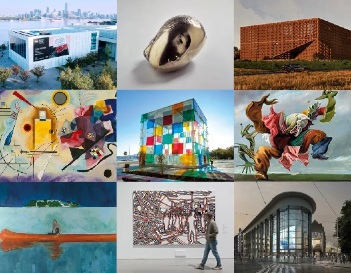 Un mosaico con algunas de las obras maestras más emblemácticas del Centro Pompidou. 
