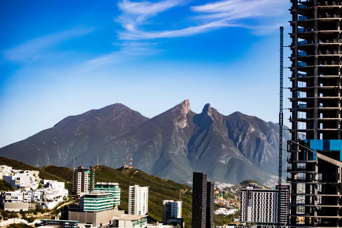 Monterrey Mexico symbol "Cerro de la Silla" mountain.