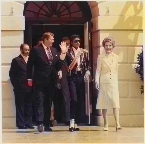 Reagans And Michael Jackson (Colorized)