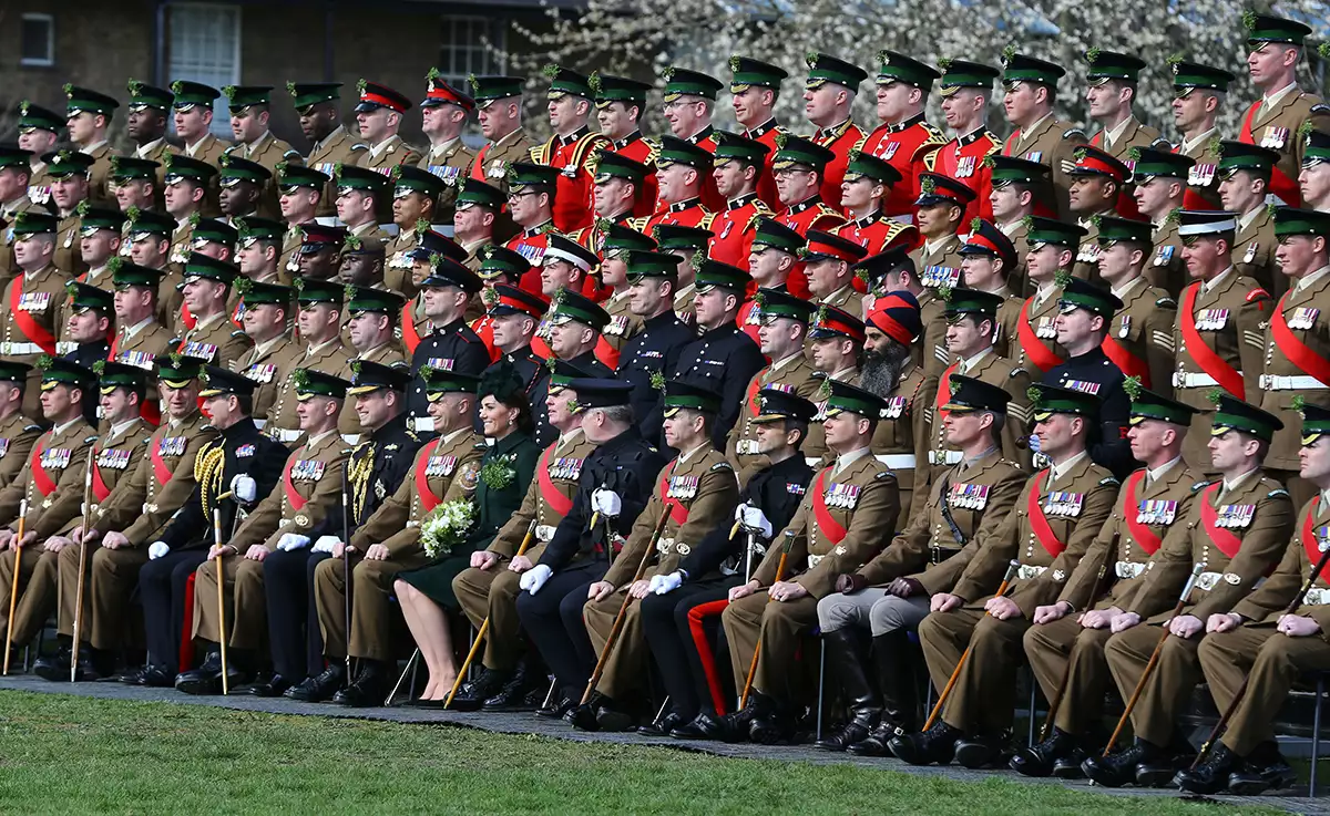 The Duke And Duchess Of Cambridge Attend The Irish Guards St Patrick's Day Parade