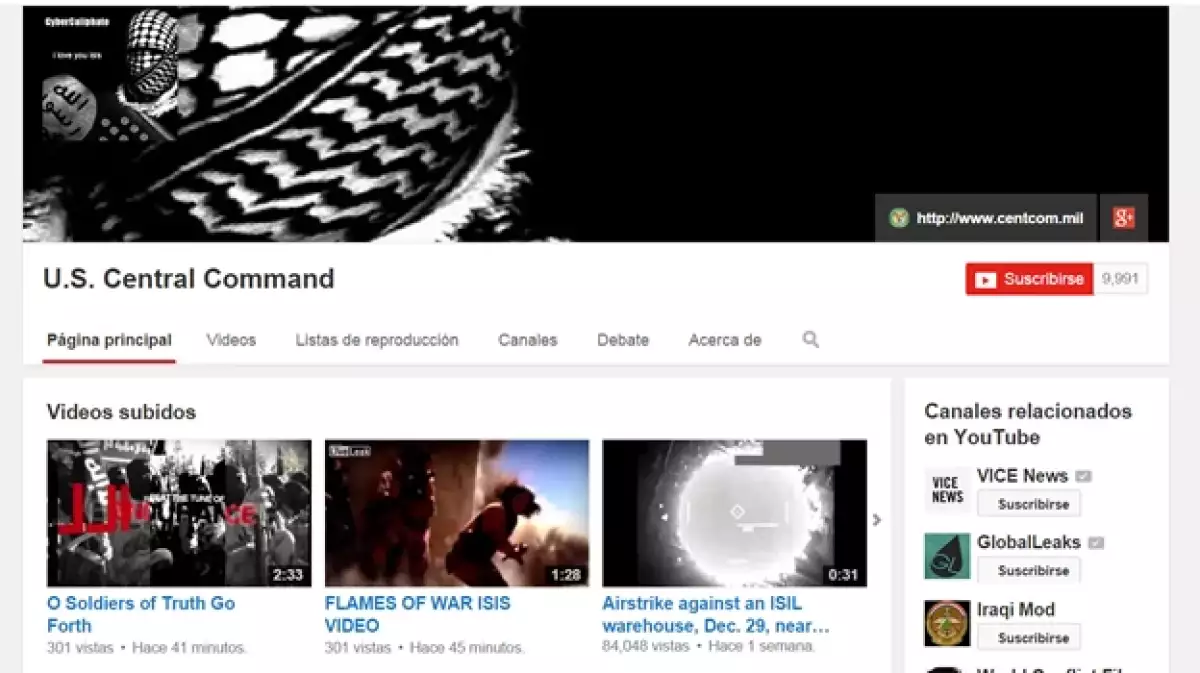 YouTube ISIS hackeo Pentágono