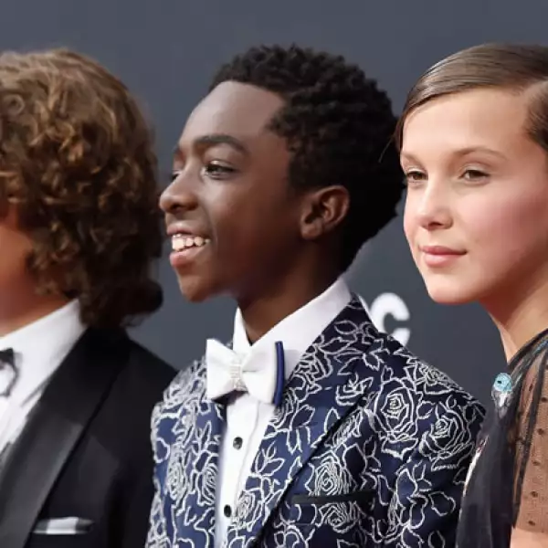 Gaten Matarazzo, Caleb McLaughlin, Millie Bobby Brown.