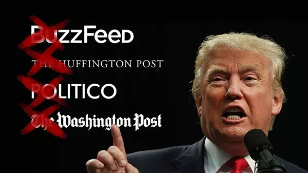La lista negra de organizaciones de noticias de Donald Trump está en aumento.