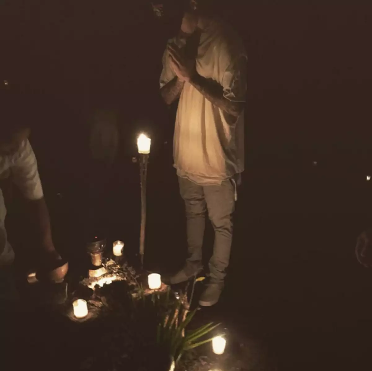 Justin Bieber participó en una ceremonia espiritual en la Riviera Maya.