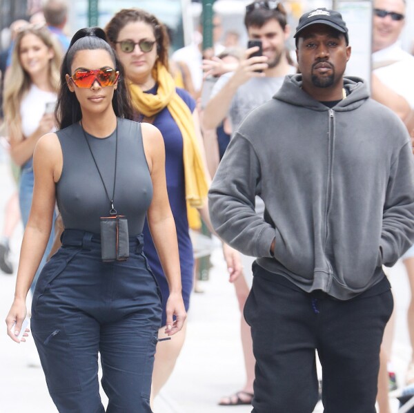 Kim Kardashian and Kanye West out and about, New York, USA - 15 Jun 2018