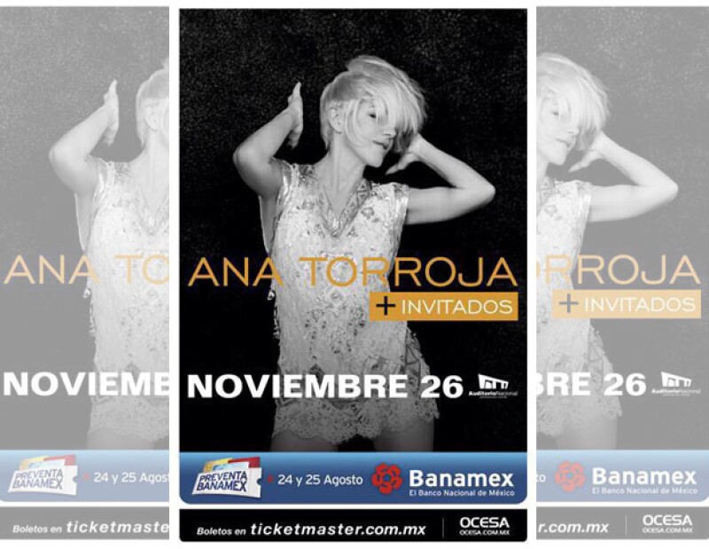 Ana se presentará en la capital mexicana el 26 de noviembre.