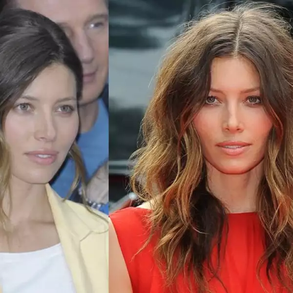 La actriz Jessica Biel también cuenta con una poderosa arma: sus labios gruesos, sin embargo, también corren los rumores de que están operados.