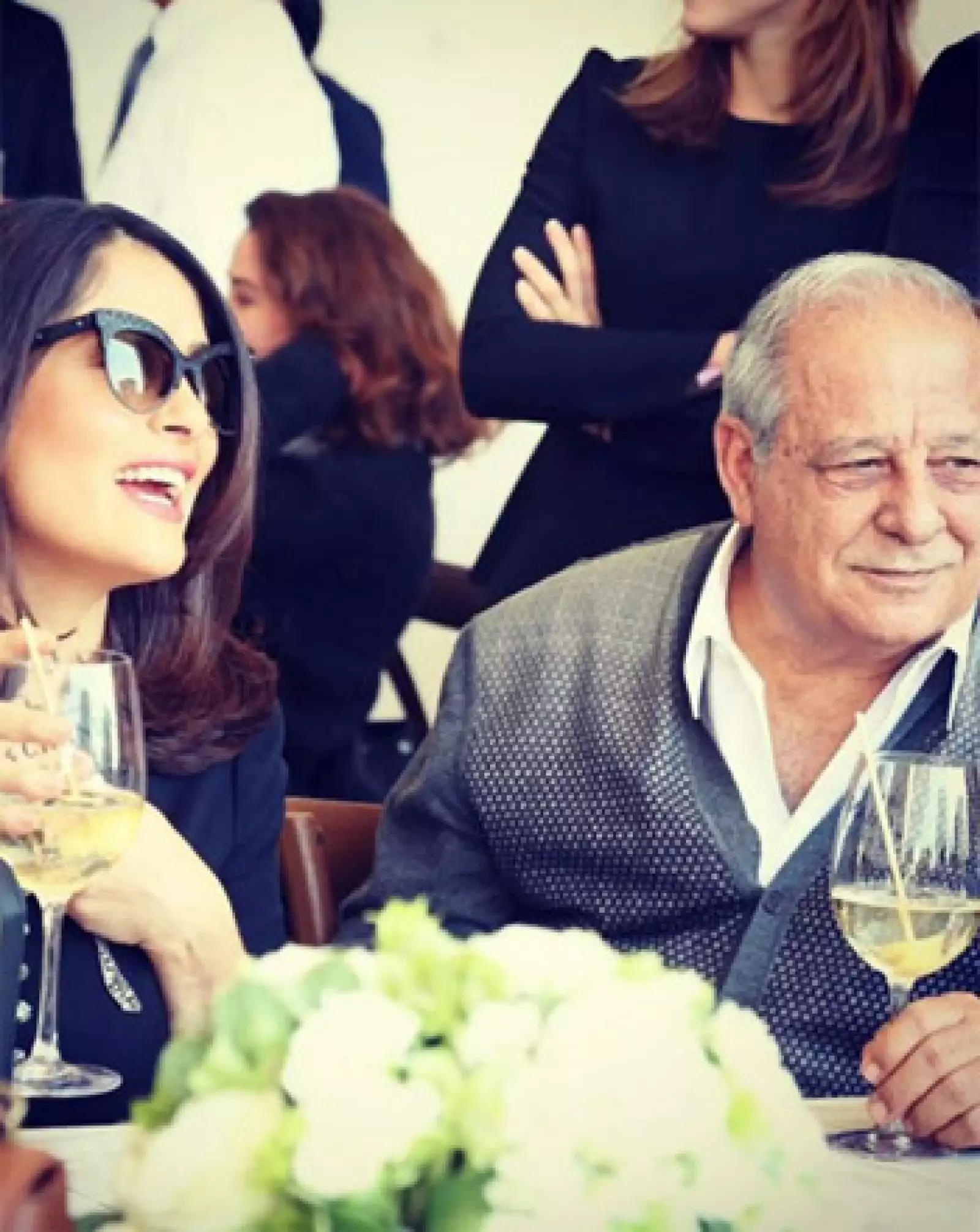 Salma Hayek y su papá