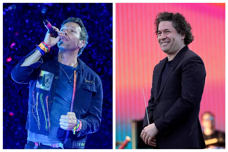 Gustavo Dudamel y Chris Martin fusionan el pop y la música sinfónica. 