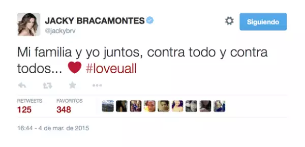 Esto fue lo que la conductora publicó en su cuenta de Twitter las primeras horas de esta tarde.