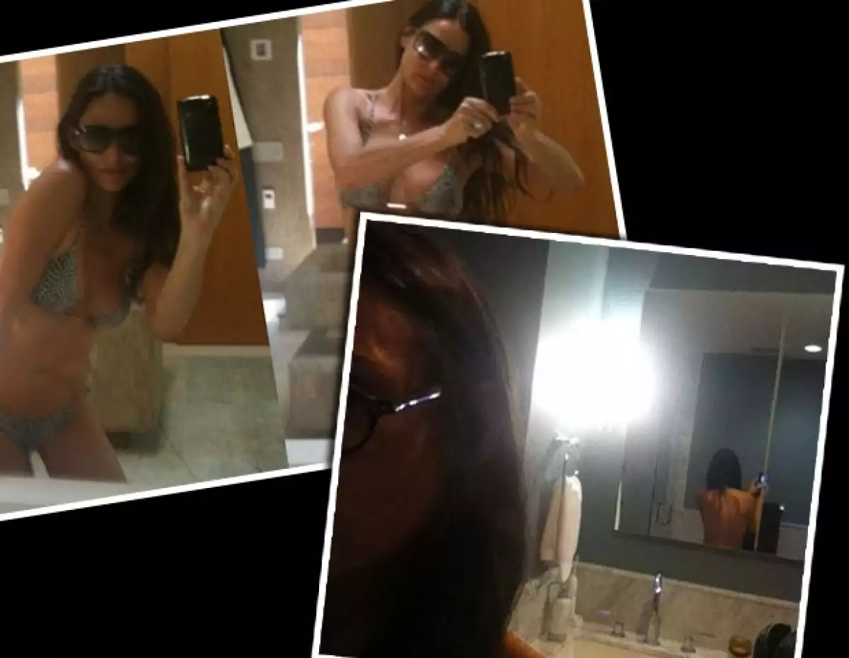 LO QUE TIENE EN CASA. Cuando se rumora sobre alguna crisis matrimonial, Demi muestra sus atributos en Twitter.