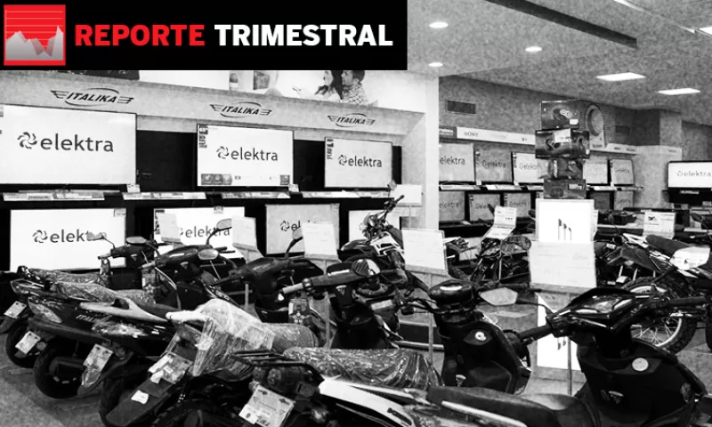 Foto del interior de una tienda elektra.