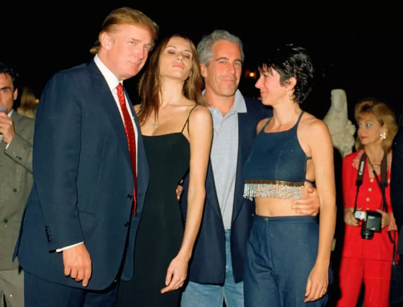 Trump, Knauss, Epstein, & Maxwell At Mar-A-Lago