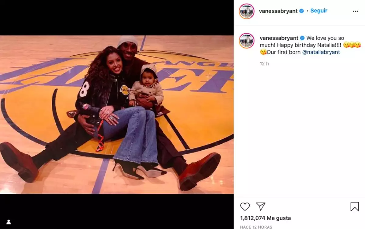 Vanessa, Kobe y Natalia Bryant