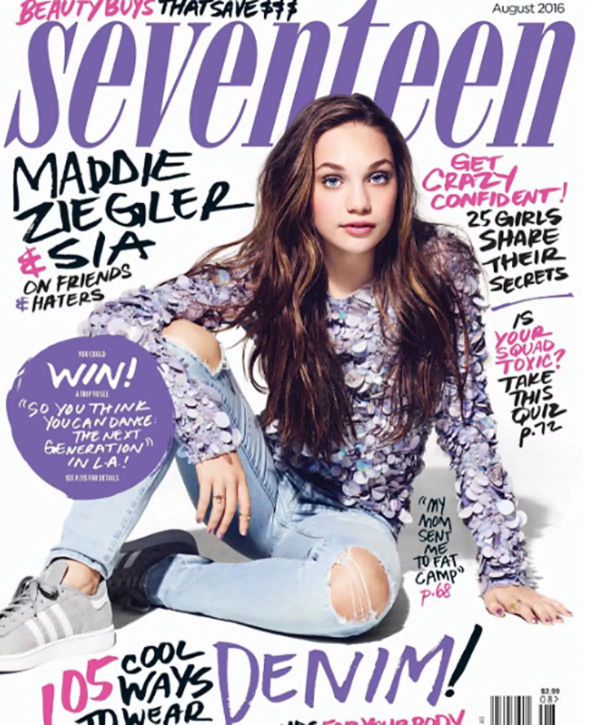 Incluso sale en portadas de revista viéndose como toda una adolescente.