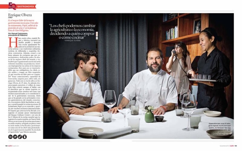 Enrique Olvera es chef.