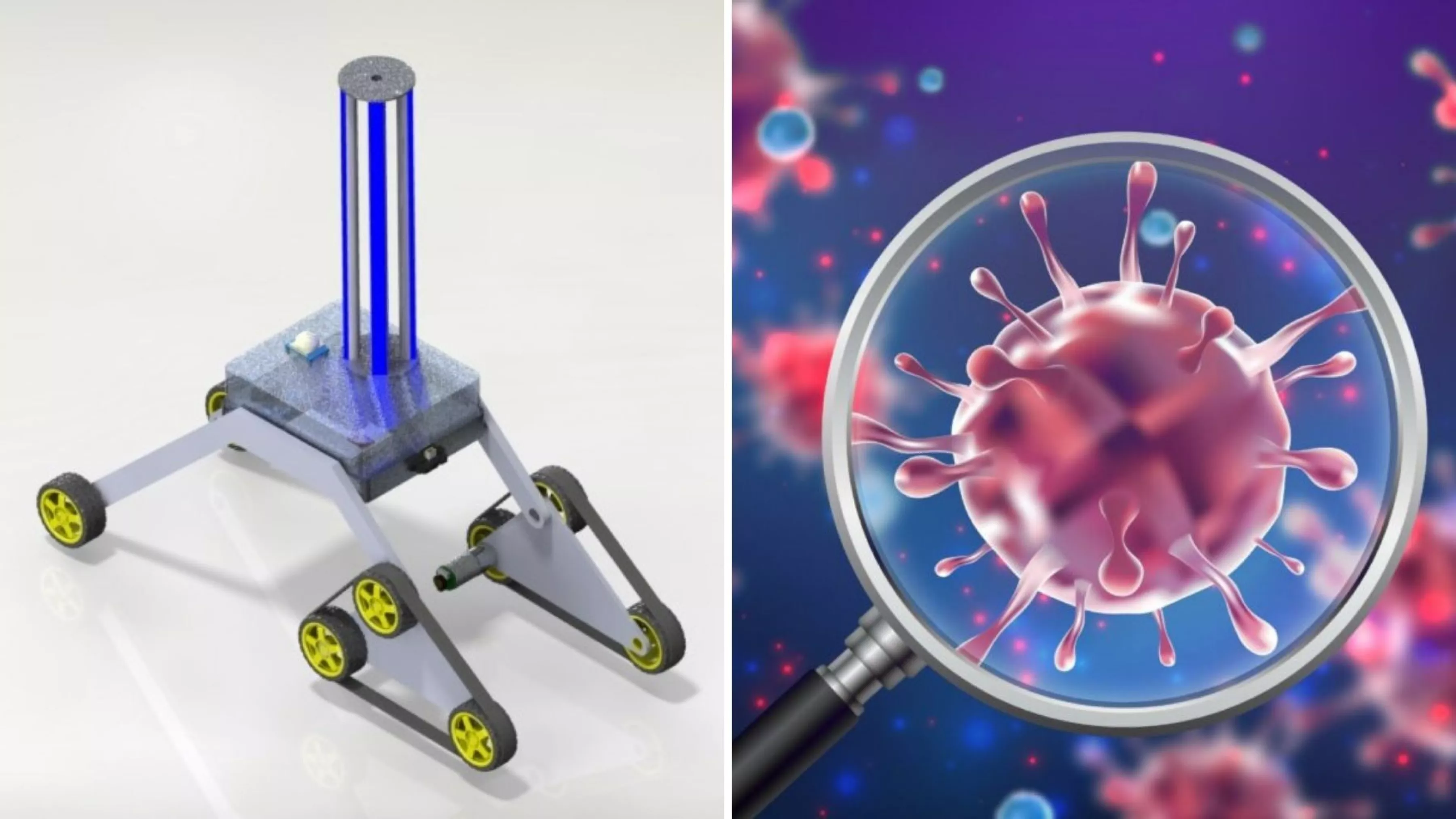Mexicanos crean robot que combate el COVID-19 con luz ultravioleta Mexicanos crean robot que combate el COVID-19 con luz ultravioleta