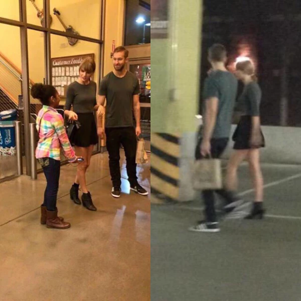 Aunque no aparecieron en plan romático Taylor Swift y Calvin Harris fueron vistos comprando comida juntos.