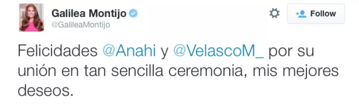 La presentadora fue de las primeras en felicitar a la actriz.