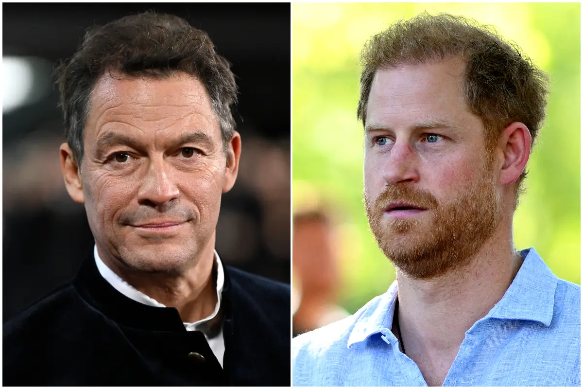 Dominic West y el príncipe Harry