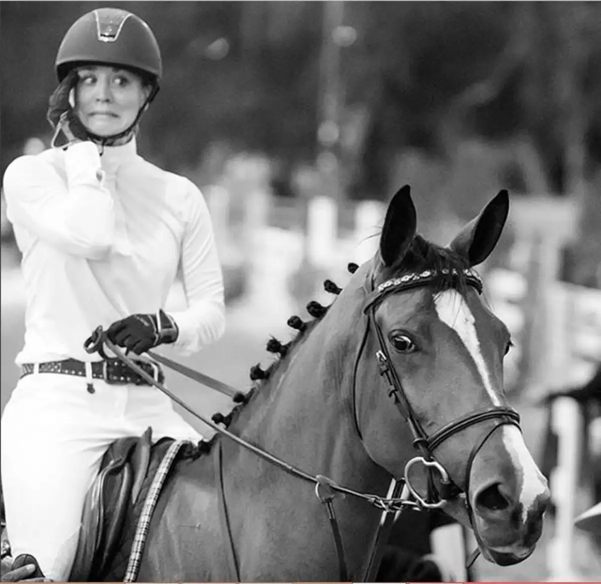 La actriz se tomó con gran humor la competencia.