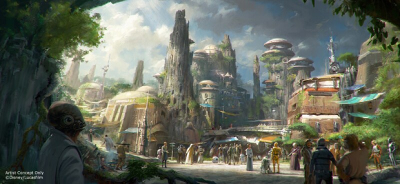 Star Wars Land se extenderá a lo largo de 14 acres.