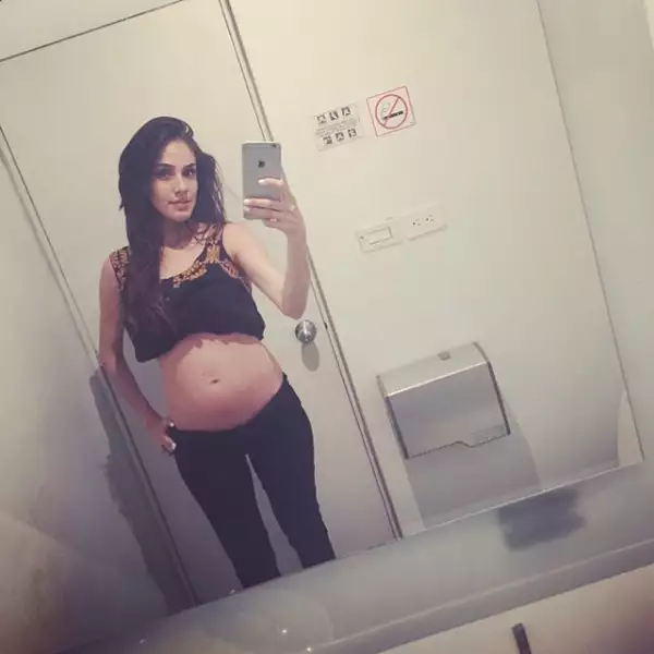 Así lucía hace dos semanas, a los seis meses y medio de gestación.