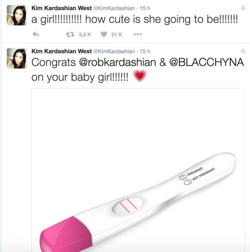 Kim Kardashian expresó su felicidad por la nueva integrante de la familia.
