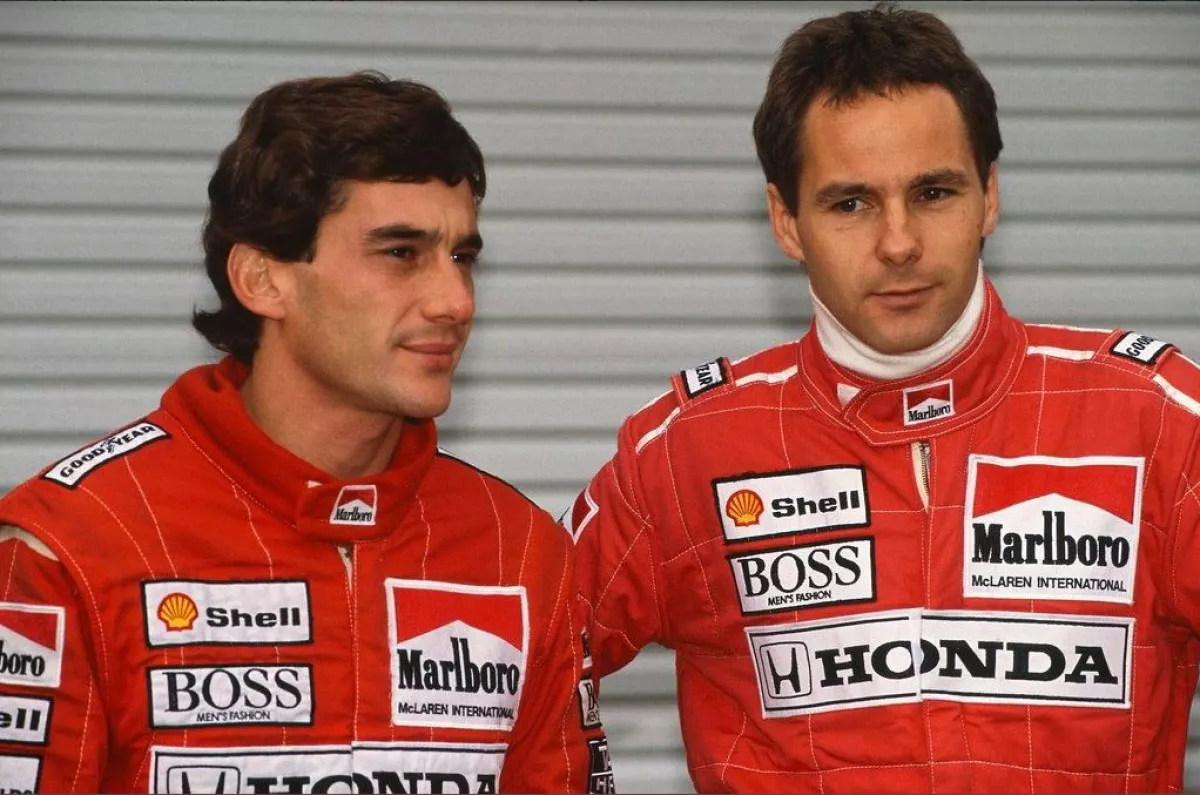 Ayrton Senna y Gerhard Berger