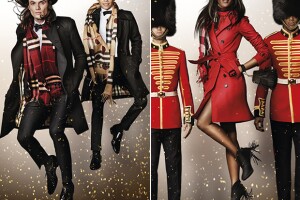 Romeo Beckham y Naomi Campbell para Burberry.